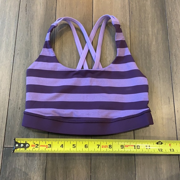 Lululemon Luxtreme Energy Bra Purple Stripes - Picture 4 of 13